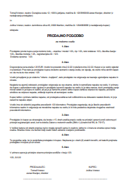 Prodajna (kupoprodajna) pogodba za rabljeno motorno vozilo (avtomobil, motor, traktor,...) - S to pogodbo se prenese lastništvo na rabljenem motornem vozilu s prodajalca - sedanjega lastnika na kupca - novega lastnika.
Ta prodajna pogodba je primerna za prodajo rabljenega:
- avtomobila (osebnega vozila), 
- motornega kolesa,
- kolesa z motorjem,
- tovornega vozila,
- priklopnika s prikolico,
- delovnega stroja,
- dostavnega vozila,
- traktorja.
 Ta pogodba velja za nakup oz. prodajo rabljenih vozil, ki so že registrirana v Sloveniji, in za katere ob nakupu oz. prodaji ni več potrebno plačati 5% davka na motorna vozila.

V primeru, da gre za prodajo med zakoncema (ali zunajzakonskima partnerjema), mora biti pogodba sklenjena v obliki notarskega zapisa.